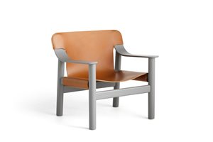 HAY - Lounge stol - Bernard - Beigegrå - Brandy læder